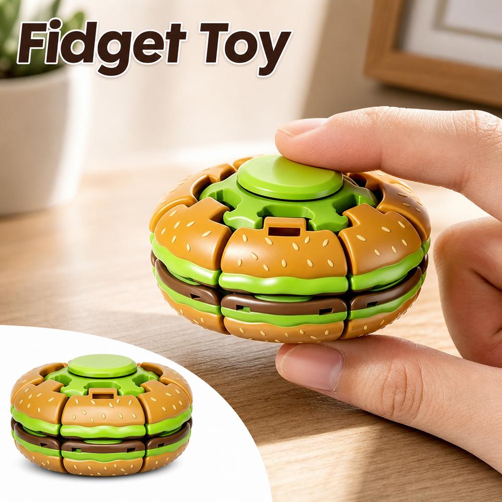 Burger Gyroscope Fidget Toy Fi - Fidget Spinner Bearing recension och pris