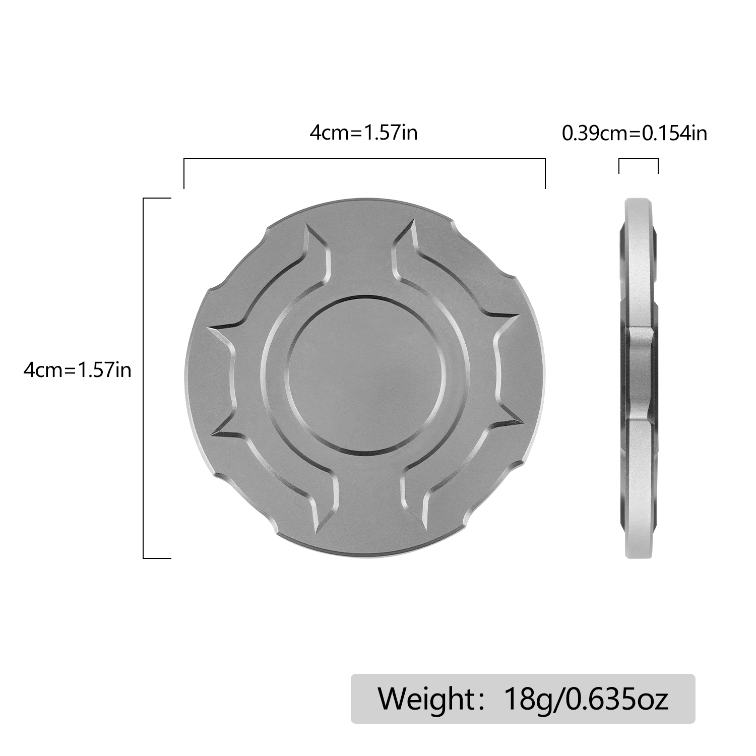 Titanium Alloy Poker Chip Fidg - Edc Carry Coins recension och pris
